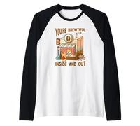 You're Brewtiful Inside and Out Coffee Kawaii Cute Funny Raglan Baseball Tee