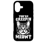 You're Creepin Meowt Funny Scared Freaked Out Cat Design Case for iPhone 17