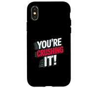 You're Crushing It Motivational Success Quote Case for iPhone X/XS