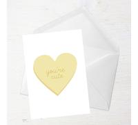You're Cute Pastel Heart Greetings Card - Large Card