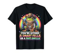 Youre Either A Smart Fella Or A Fart Smella Frog Rainbow T-Shirt