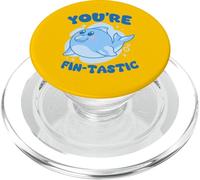 You're Fin-tastic Dolphin Kawaii Cute Funny PopSockets PopGrip for MagSafe