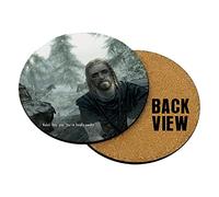 You're Finally Awake Meme Birthday secret santa Tableware, Coffee/Tea/Drink Coaster. (Round Shaped Coaster)