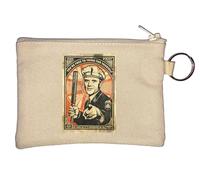 You're Free to Think for Yourself As Long As It's Approved by Us Key Chain Coin Purse Beige