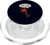 You're Getting On My Nerves Funny Neuron Science Pun PopSockets PopGrip for MagSafe