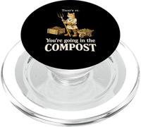 You're Going In The Compost Funny Orange Tabby Cat Novelty PopSockets PopGrip for MagSafe