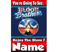 You're going to see BLOOD BROTHERS THE MUSICAL - Personalised Greeting Card - thick, glossy, unique card for gifting tickets !