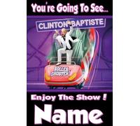 You're going to see Clinton Baptiste - Personalised Greeting Card - thick, glossy, unique card for gifting tickets !