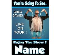 You're going to see Greg Davies- Personalised Greeting Card - thick, glossy, unique card for gifting tickets !