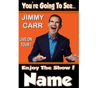You're going to see Jimmy Carr Live On Stage - Personalised Greeting Card - thick, glossy, unique card for gifting tickets !
