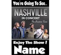 You're going to see NASHVILLE Live On Tour - Personalised Greeting Card - thick, glossy, unique card for gifting tickets !