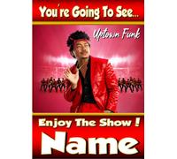 You're going to see The BRUNO MARS Tribute Show - Personalised Surprise Tickets Card ! Ideal To Gift Surprise Tickets For The Show