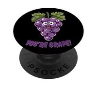 You're Grape Funny Cartoon Grapes Humor PopSockets Adhesive PopGrip