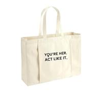 You're her, act Like it. Inspirational Quote Women Female Symbol Yoga Bag with Strap Large Capacity, Sport Gym Canvas Tote, Waterproof placemats of Yoga Pilates Mat, Multiuse Bag for Travel & Fitness