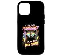 You're Into Pronouns Let Me She Them Tiddies Cute Raccoon Case for iPhone 12/12 Pro