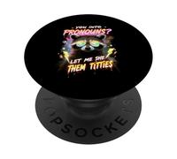 You're Into Pronouns Let Me She Them Tiddies Cute Raccoon PopSockets Adhesive PopGrip