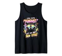 You're Into Pronouns Let Me She Them Tiddies Cute Raccoon Tank Top