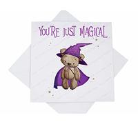 You're Just Magical Wizard Teddy Bear Card, Happy Halloween Card for Son Daughter Grandson Granddaughter, Happy Birthday Card (You're Just Magical - Not Personalised)