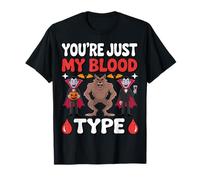 You're Just My Blood Type Cute Halloween Dad Vampire Costume T-Shirt