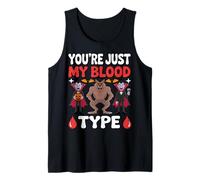 You're Just My Blood Type Cute Halloween Dad Vampire Costume Tank Top