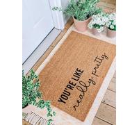 Youre Like Really Pretty Mean Girls Porch Mat Entry Dust Grabbing Front Doormats Low Profile Floor Mats For Entrance Garden Kitchen 40 X 60Cm