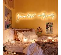 You're Like Really Pretty Neon Sign 32-Inch Large, Warm White Your Like Really Pretty LED Neon Light Up Sign for Girls' Bedroom, Vanity, Salon, Powder Room, Wedding Backdrop, Home Wall Décor