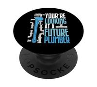 You're Looking Future Plumber Father Men Boys Plumbing PopSockets Adhesive PopGrip