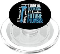 You're Looking Future Plumber Father Men Boys Plumbing PopSockets PopGrip for MagSafe