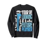 You're Looking Future Plumber Father Men Boys Plumbing Sweatshirt