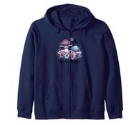 You're Magic Mushroom Moon Floral Fantasy Zip Hoodie