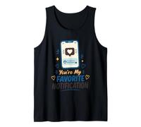 You're My Favorite Notification Cellphone Heart BFF Drawing Tank Top