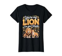 You're My Lion I'm Your Pride Faith Big Cat Value Graphic T-Shirt, Women, Black, S