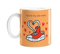 You're My Sole Mate Mug | Lace 13 Year Wedding Anniversary Mug, Thirteenth Anniversary Mug for Husband, Wife, Him Or Her, Shoe Lace Joke Anniversary Mug