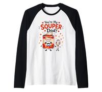 You're My Souper Dad Cute Tomato Soup Spoon Raglan Baseball Tee