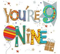 You're Nine 9th Birthday Greeting Card By Talking Pictures Greetings Cards