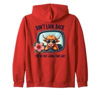 You're Not Going That Way Motivational Highland Cow Zip Hoodie