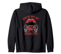 You're Not My Blood Type Vampire Lips Zip Hoodie