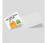 You're Not My Dada, But.... You Are 9372% Better Square Greetings Card (14.8cm x 14.8cm)