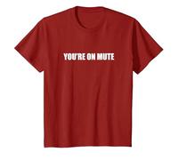 You're On Mute T-Shirt, Kids, Cranberry, 4 Years