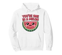 You're One In A Melon Cute Kawaii Fruit Funny Pun Summer Pullover Hoodie