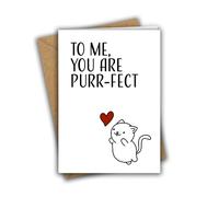 You're Purr-Fect | Funny Love General Blank Everyday Card | Cat Pun Greeting Card