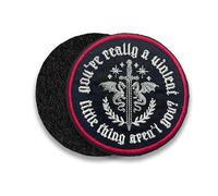 You're Really Violent Little Thing aren't You Patch 3 Inches Funny Fourth Wing Dragon Fantasy Bookish Embroidered Hook and Loop Patches for Army Backpack Hat Dog Harness Military Gifts Mom Dad