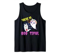 You're So BOO TIFUL Ghost Unicorn Cat Bat Halloween Tank Top
