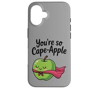 You're So Cape-Apple Cute Apple Pun Design Case for iPhone 16