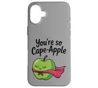 You're So Cape-Apple Cute Apple Pun Design Case for iPhone 16 Plus
