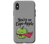 You're So Cape-Apple Cute Apple Pun Design Case for iPhone X/XS