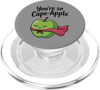 You're So Cape-Apple Cute Apple Pun Design PopSockets PopGrip for MagSafe