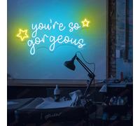 You're So Gorgeous Neon Sign Aesthetic LED Wall Light Cute Bedroom Decor Custom Love Sign Romantic Neon Art Gift for Her Room