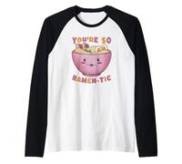 You're So Ramen-tic Cute Kawaii Noodles Pun Raglan Baseball Tee