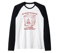 You're Telling Me A Chicken Fried This Rice Funny Food Pun Raglan Baseball Tee
